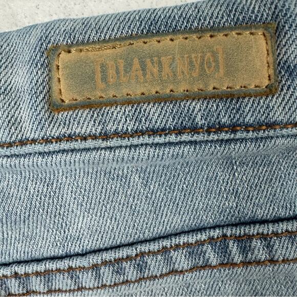 Blank NYC Cosmic High Flare Leg Jeans Light Wash Pockets Low Rise Retro Size 26 - Picture 6 of 10